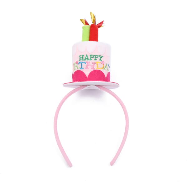 Gratulerer med dagen-hodeband, tiara med minihatt til bursdag