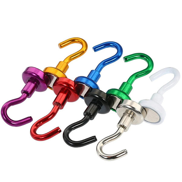 10 väriä magneettiset koukut kodin tavaroille, metalliset ei-huokoiset vahvat magneettiset koukut (sininen D16),