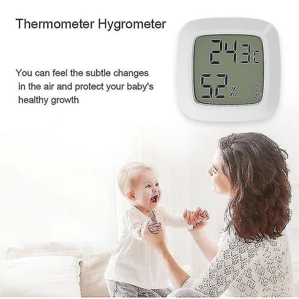 Mini Indendørs Magnetisk Termometer LCD Digital Temperatur Luftfugtighedssensor Termometer Hjem Værelse Hygrometer Måler Vejrstation 2 Pcs Ordinary