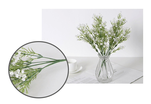 3 stk hvite dekorative blomster simuleringsblomster,