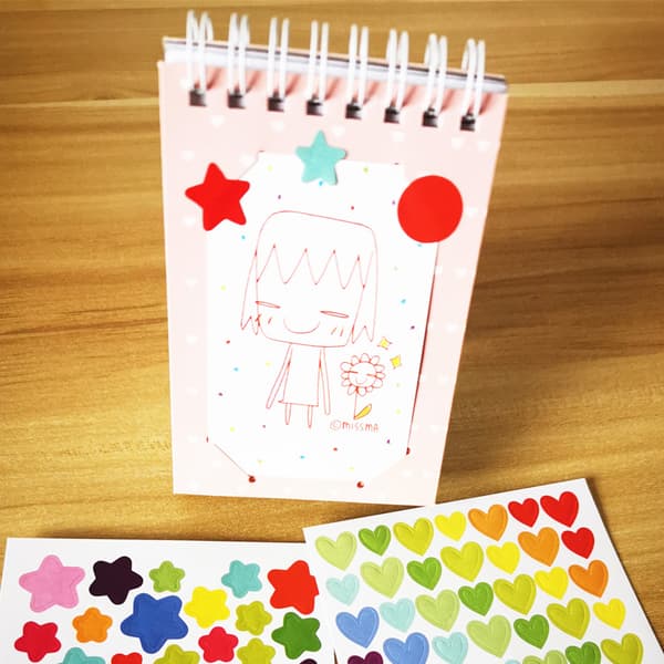 18 Ark Stickers, Børne Stickers Hjerteformede Stjerner