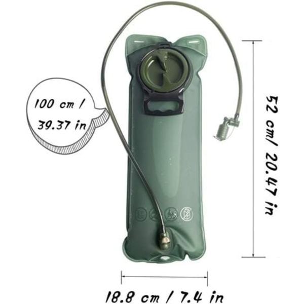 3L Kannettava Hydraulipussi, Kannettava Veden Hydraulipussi Itselukkiutuvalla Venttiilillä Urheiluun, Vaellukseen, Leirintään ja Kiipeilyyn