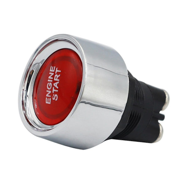 Rød LED Universal Bilmotor Start Trykknapkontakt Tænding Starter Kit 12v 24v