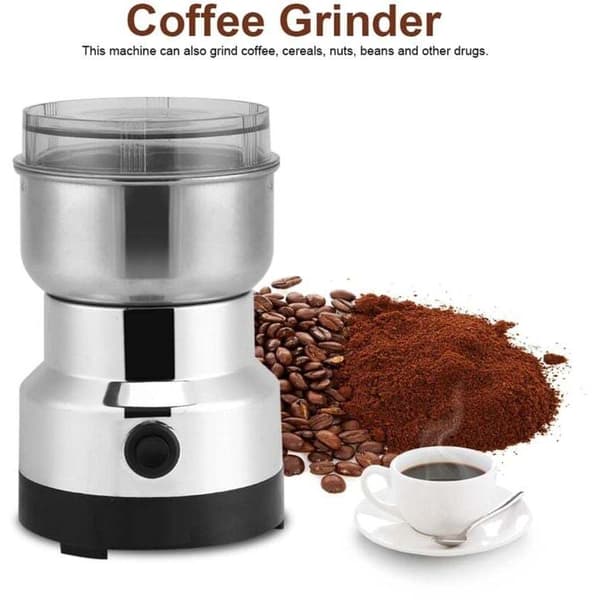 Multifunktionel kaffekværn, kværn med knive i rustfrit stål til kaffebønner, hørfrø, nødder, peber, krydderier og mere (EU-stik)
