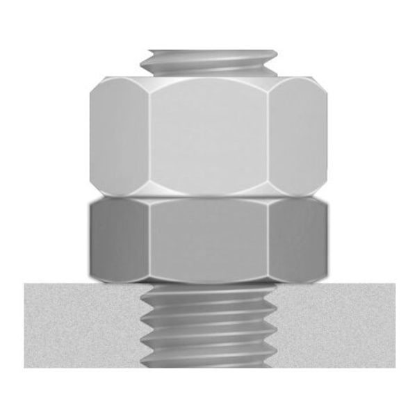 M12 sekskantmøtrikker (4 stk.) Sekskantmøtrikker til bolt - Metal med groft gevind 1,9*0,8 cm (sølv)，Fonepro