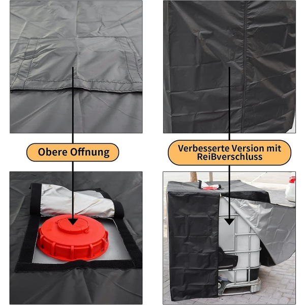 Ibc Tank Cover - For 1000 L Water Tank - For Ibc Tank, Black Zipper., 120100116, (tank Abdeckung)