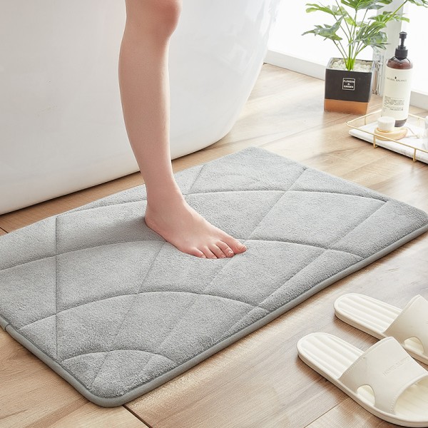 Absorberende gulvmåtte, anti-slip måtte ved indgangen til badeværelset og toilettet (Grå, 50*80CM)