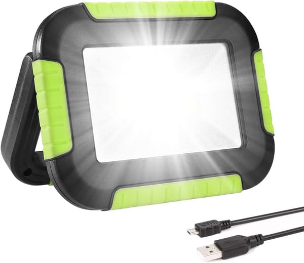 1 stk. Bærbar LED Campinglampe, Genopladelig LED Spotlight, 3