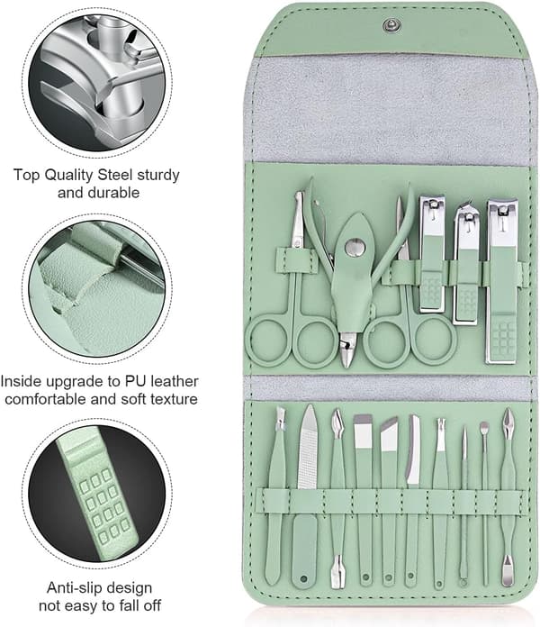 1 stk Manicure Pedicure Sæt - Professionel Negleklipper Rustfri