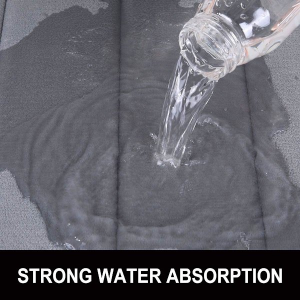 Bademåtte skridsikker absorberende bademåtte vaskbar bademåtte - 70 x 120 cm (vinrød)