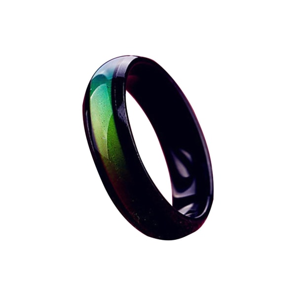 Ring med trykt stilfullt rustfritt stål unisex rund parring for dating US 8 Womens