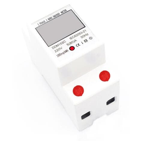 DDM15SC enfas 2P stor skärm multifunktions rälsmätare LCD-display