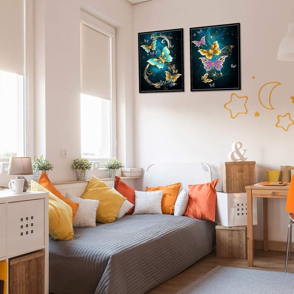 DIY 5D timanttimaalaus, 2 kpl ristipisto-setti kirjonta