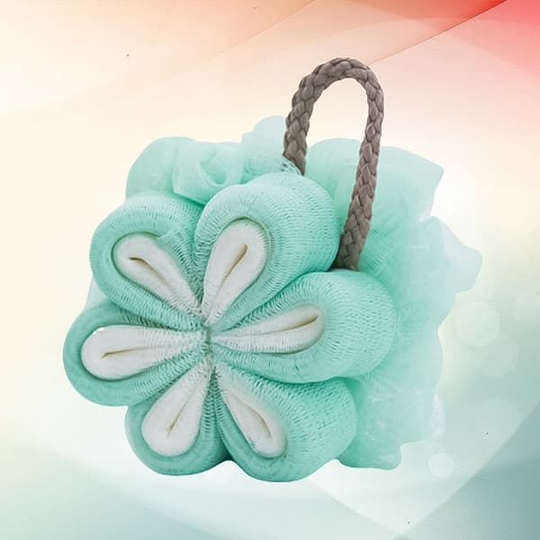 Blomsterbadebrusekugle Badebold Boblenet Rygskrubber til