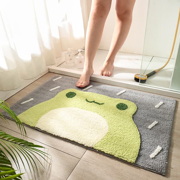 50*80CM tecknad hög- och låglugg ull hem flockad golvmatta,