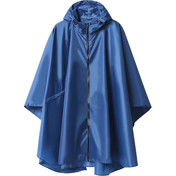 Regnponcho med lynlåshætte til voksne