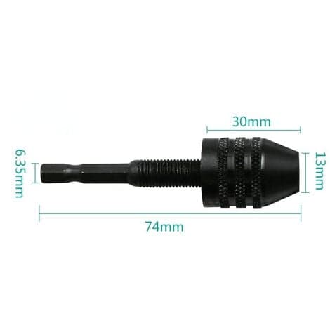 Elektrisk skruvmejselchuck Diameter 6,5 mm Silver
