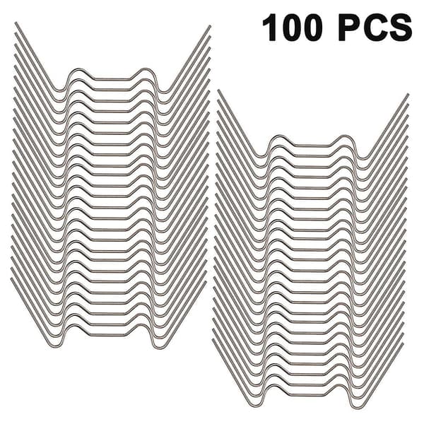Piao rustfrit stål glasclips, W-type drivhusclips, til drivhus og huse med hule kamre 100pcs