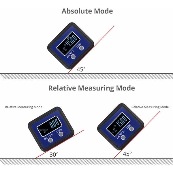 Sterk magnetisk multifunksjonell mini digital inklinometer (DL139 blå)