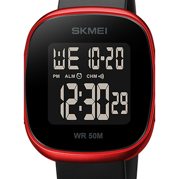Herrar Mode Outdoor Sport Multifunktion Alarm 5 Bar Vattentät Digital Klocka 1843