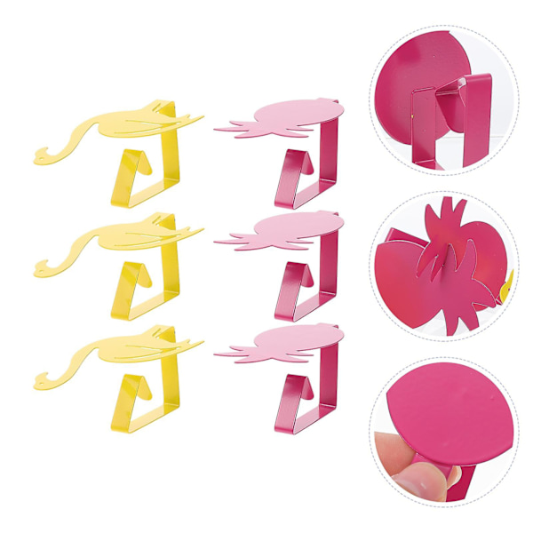 Flamingo Borddukshållare Middagsfästare Skyddsklämmor Praktiska Rostfria Klämmor Snygga Hållare