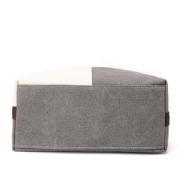 Naisten Kassin, Suuri Kankainen Olkalaukku Naiset Vintage Tote-Laukku Ristilaukku Kouluun Työhön Päivittäiseen Käyttöön Irrotettavalla Olkahihnalla Gray