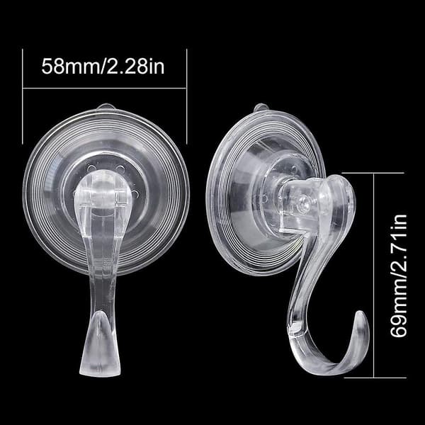 Jscxcf 4-pack Sugkoppar, Transparent Återanvändbara Tunga Vakuumsugkoppar