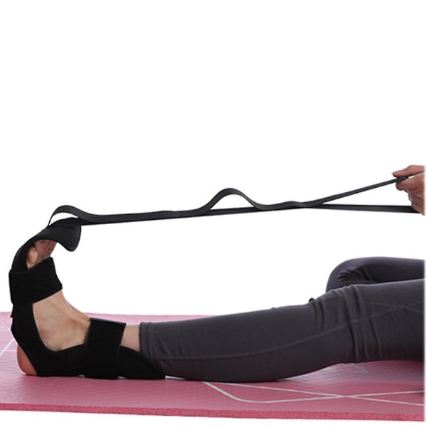 Yoga Stretching Strap, Ligamenter af benstrækningsbælte, Taekwondo gymnastikøvelser Strap Black