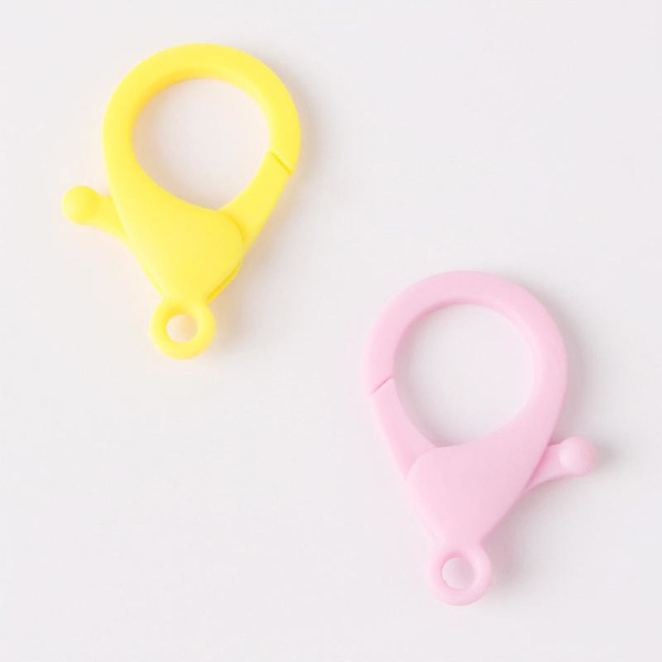 35mm Plastlobsterklämma Lättviktig Färgglad Nyckelring Hängande Smycke Snap Hook DIY P677 11