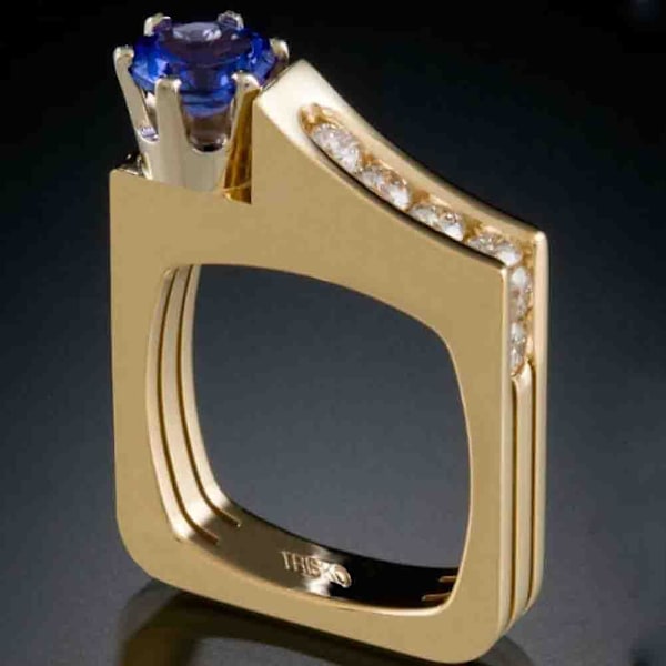 Mode Kvinnor Kubisk Zirkonia Inlagd Geometrisk Finger Ring Fest Smycken Present 4 US 10