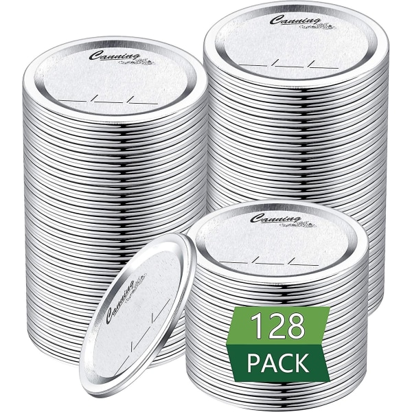 128-pack ordinarie munkonserverlock för bollar, Kerr-burkar - för konservering - livsmedelsklassat material