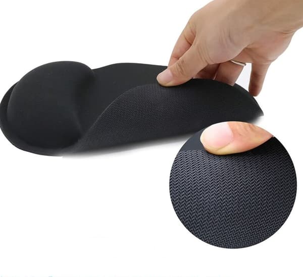 Gummi Mousepad med Langsom Tilbagefjedrende Hukommelsesskum til Håndleddet - Kontor Tastaturmåtte Sæt