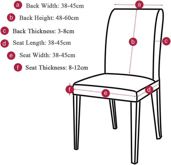 4 Stykker (Rød) Leeyunbee Elastisk Moderne Stoltrekk, Avtakbart