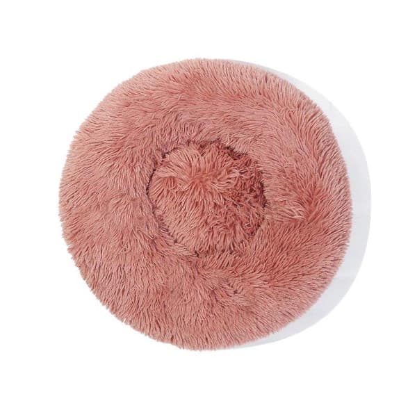 Kæledyrsmøbler Kæledyrstæppe Rund Plys Kæledyrsseng Diameter 60 Pink