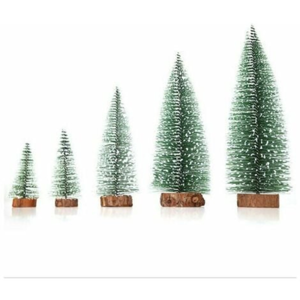 Julgran, Mini Julgran och 1 Meter Varm Gul Stämningsbelysning 20cm LYCXAMES