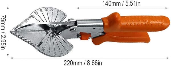 1 stk. Multifunktionel vinkel saks 45-135 grader Multi-vinkel