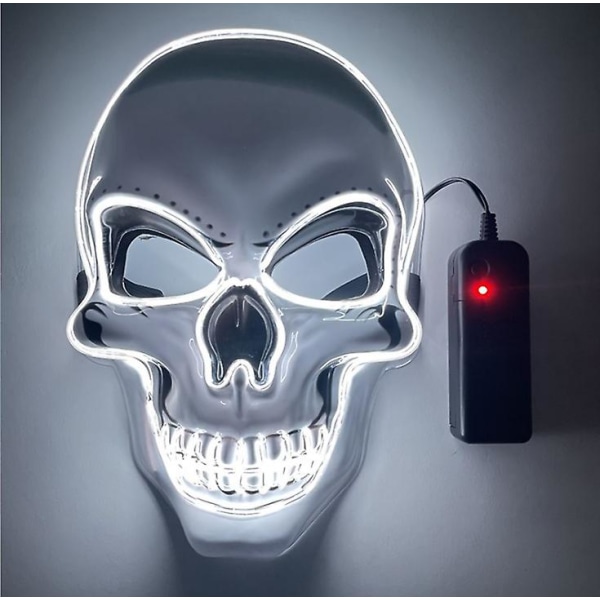 Led Mask Skull White 25x17x7cm