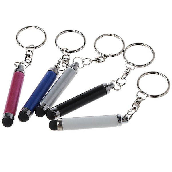5 stk. Nøglering Stylus Penne Kapacitive Touch Screen Stylus (assorteret farve)