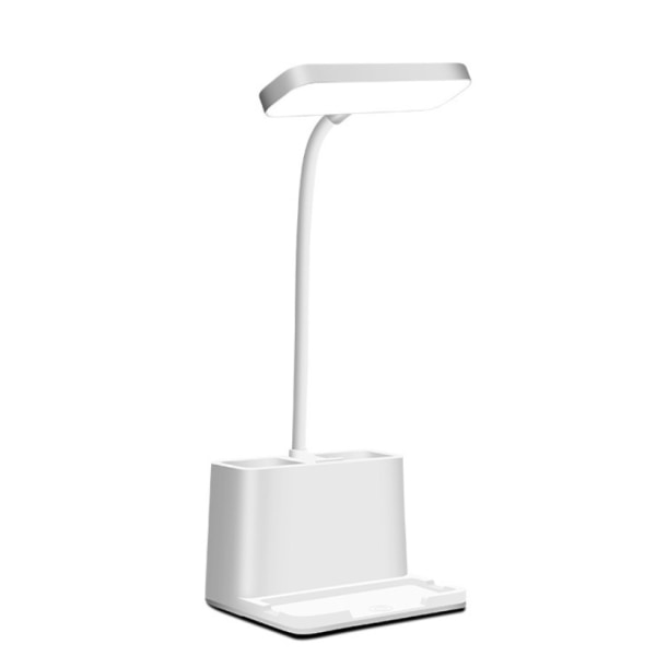 Barnens funktionella LED-skrivbordslampa med pennhållare, liten laddningsbar skrivbordslampa för studenter, ögonvänlig läslampa
