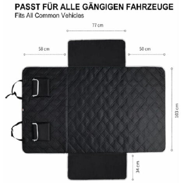 Bagageutrymmeskydd för Hundar med Universellt Sidoskydd - Tåligt Hundskydd, 185 x 103 cm Bagageutrymmesöverdrag