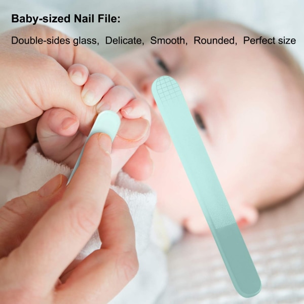 Baby Manicure Sæt, 4 i 1 Baby Negleplejesæt med Sød Æske, Negleklippere, Saks, Neglefil og Pincet, Manicure