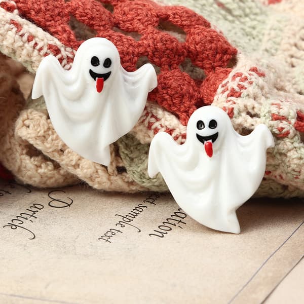 5 par Halloween mærkelige øreringe simulering plastik spøgelse