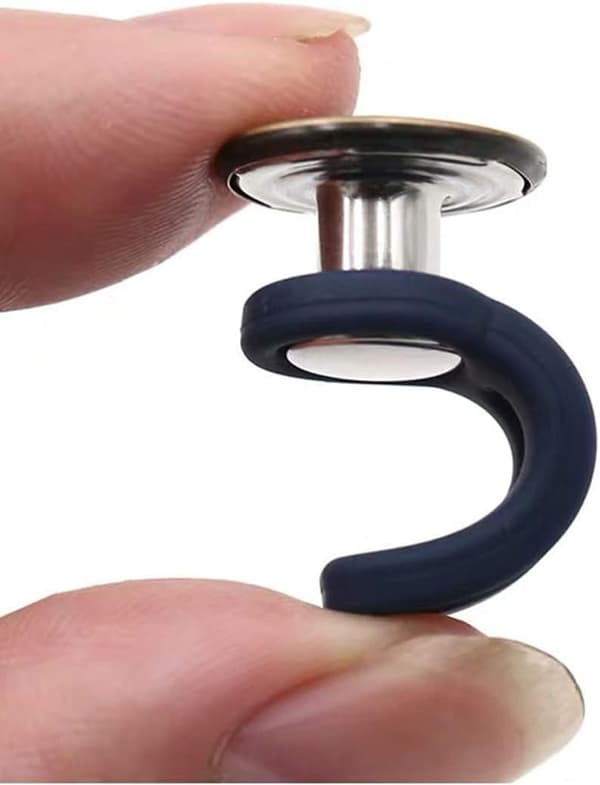 6 Stykker Elastisk Knappeutvidelse i Gummi for Jeans, Bukser