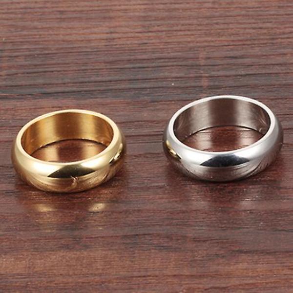 Herr och fru 6 mm titanstål vigselring ring fest smycken present oss 6-10 Golden US 7