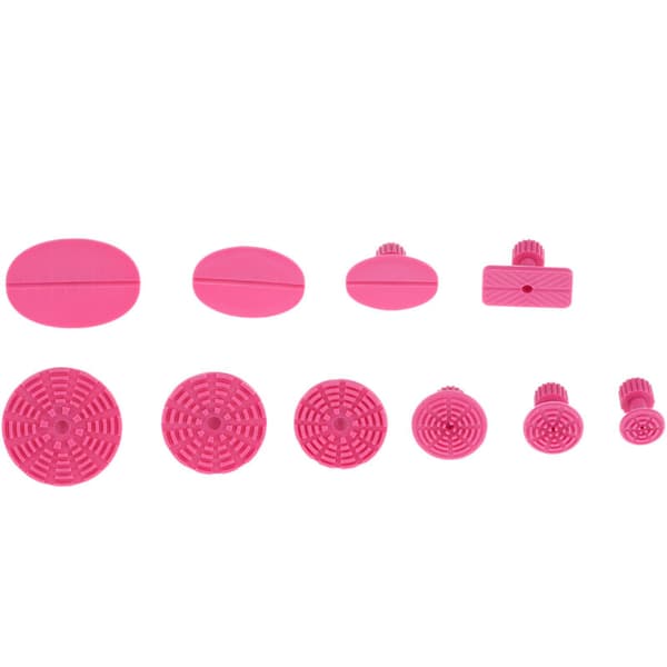 Auto Sag Reparationsverktyg Puller Set, Packning Gummiplatta, Tee Kit (Rosaröd)