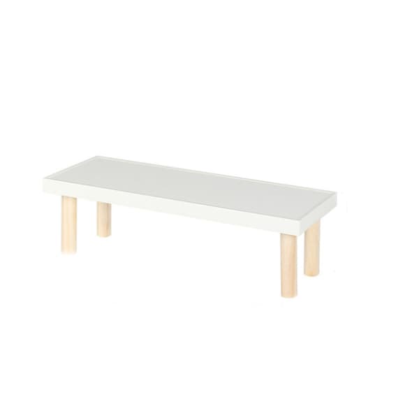 Blomsterstand til skrivebord, Hylde til skrivebord, Vindueopbevaring i træ (Stor rektangulær 36,5*12*10,7cm)