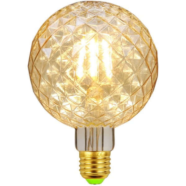 Gennemsigtig gylden retro LED lampe interiør dekoration specialformet lampe (G95 interiør guld ananas 220V)，til at leve