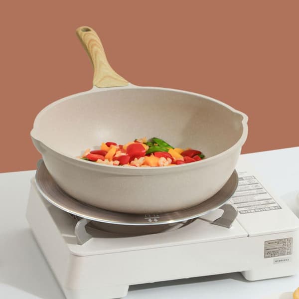 20 cm adapterplade i rustfrit stål og aluminiumslegering til induktionskogeplader, varmesprederhåndtag