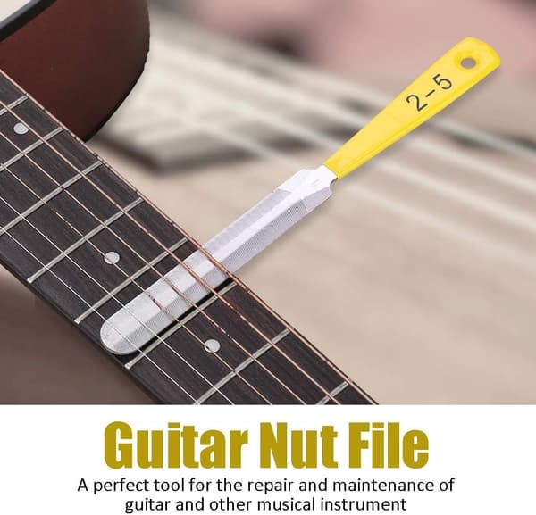 3 stk. Guitar Nut Fil - Bærbar Rustfrit Stål Guitar Bundfil