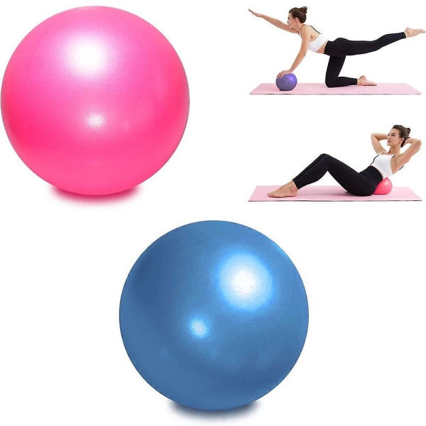 Träning Pilatesboll -(2 st) Stabilitetsboll för yoga, sjukgymnastik- Förbättrar balansen Blue   Pink